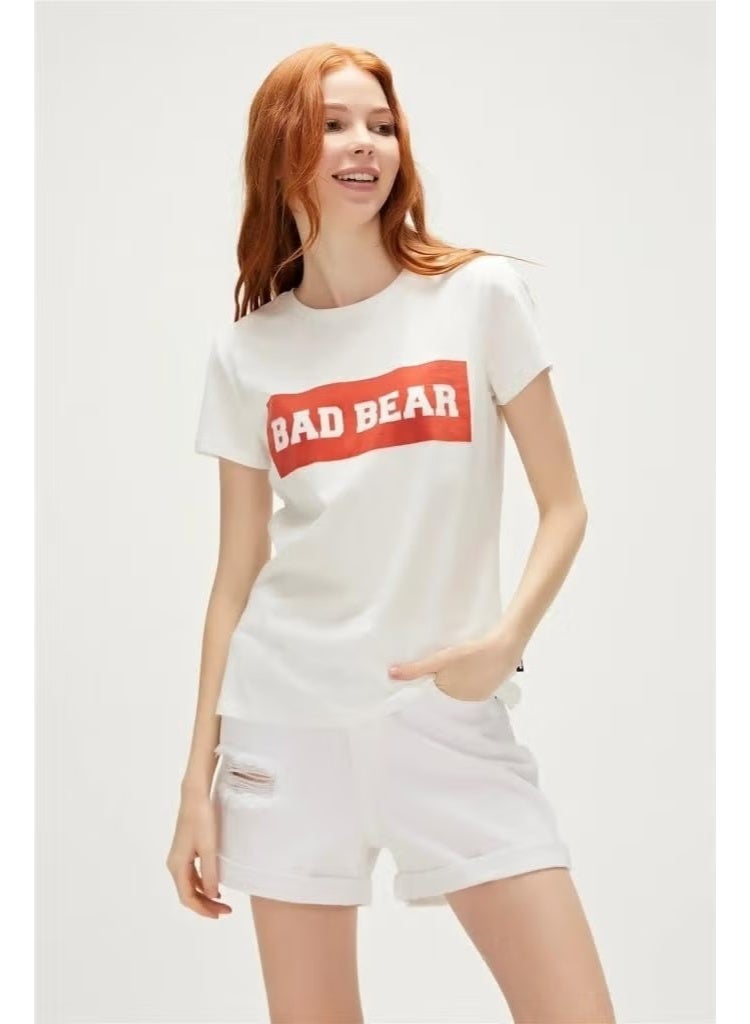 Bad Bear Badbear Alıana Women's T-Shirt Candy White - Image 1